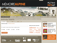 Tablet Screenshot of memoire-alpine.com